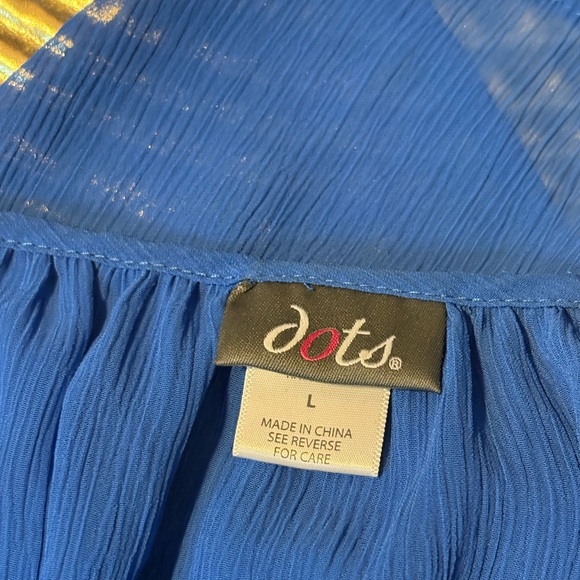 Royal Blue Cropped Blouse - Picture 4 of 5